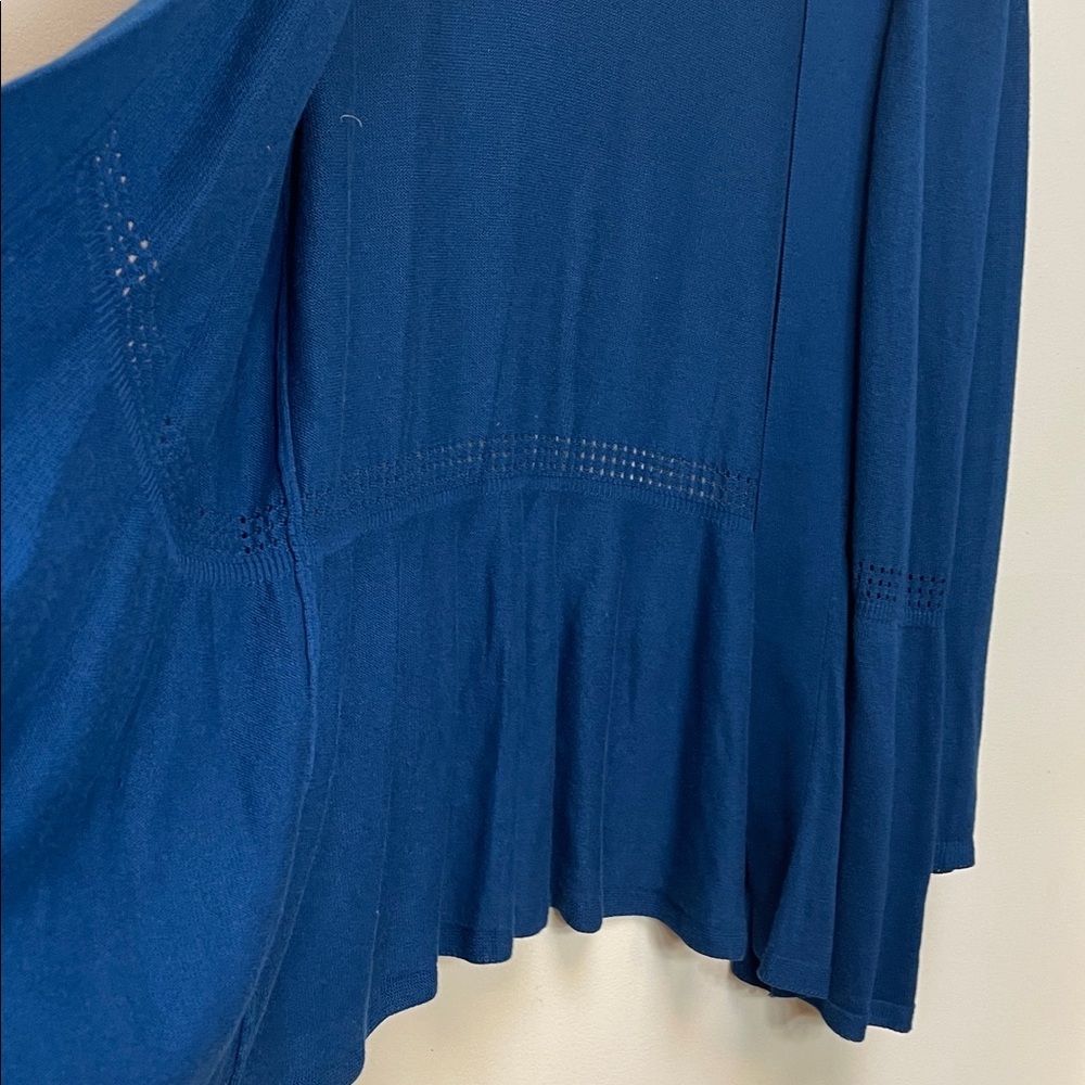 Basic Editions Teal Open Front Cardigan - Picture 3 of 9